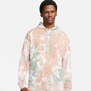UNISEX Nike Men's Pastel Tie-Dye Hoodie - Pink, Green, White